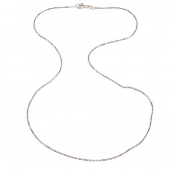9ct White Gold 18 inch Curb Chain